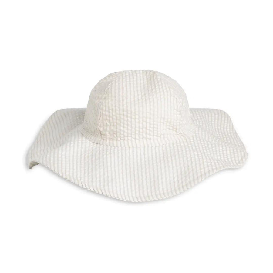 Seersucker Sun Hat - Dune Striped