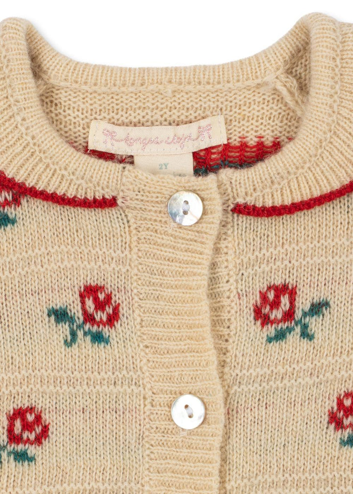 Belou Collar Cardigan - Rose