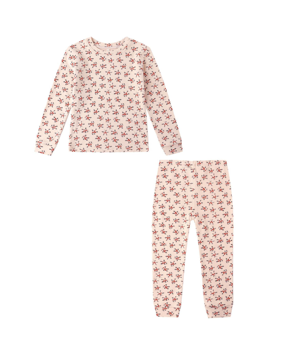 Organic Pajama Set - Holly Berry