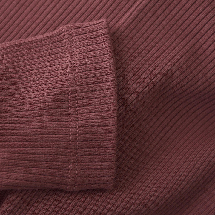 Burgundy Ribbed Leggings