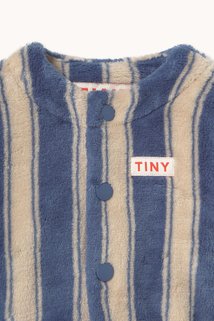 Blue Retro Stripes Baby Polar Jacket