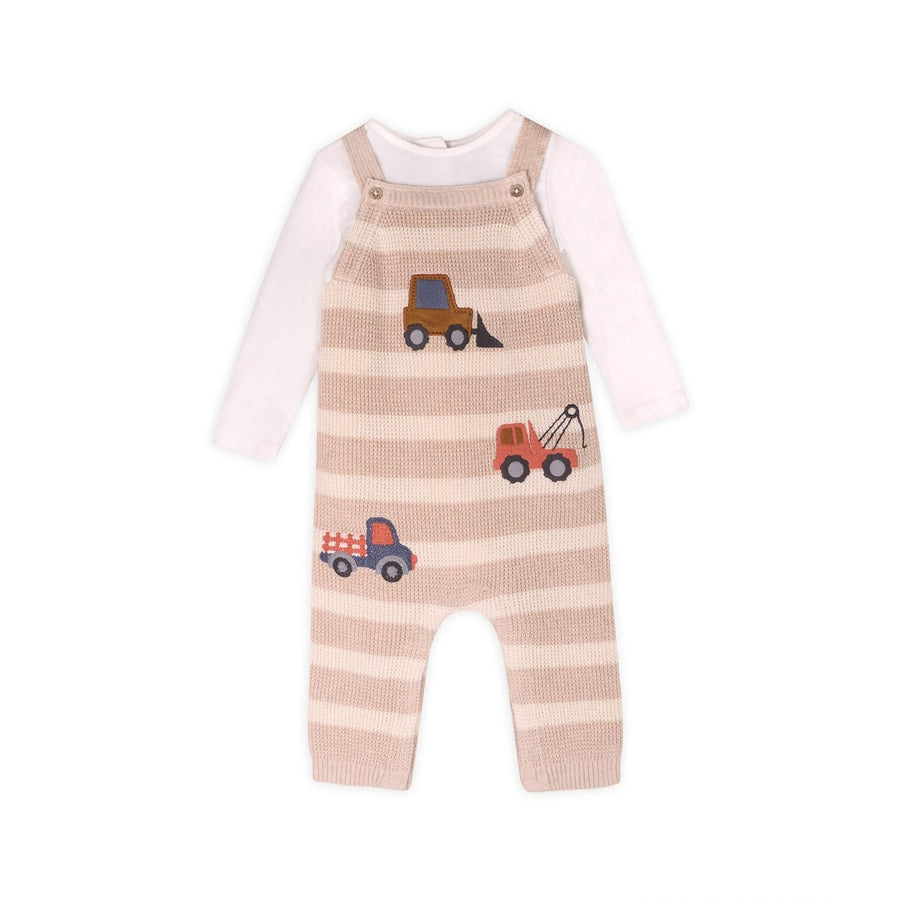 Trucks Embroidered Knit Overalls