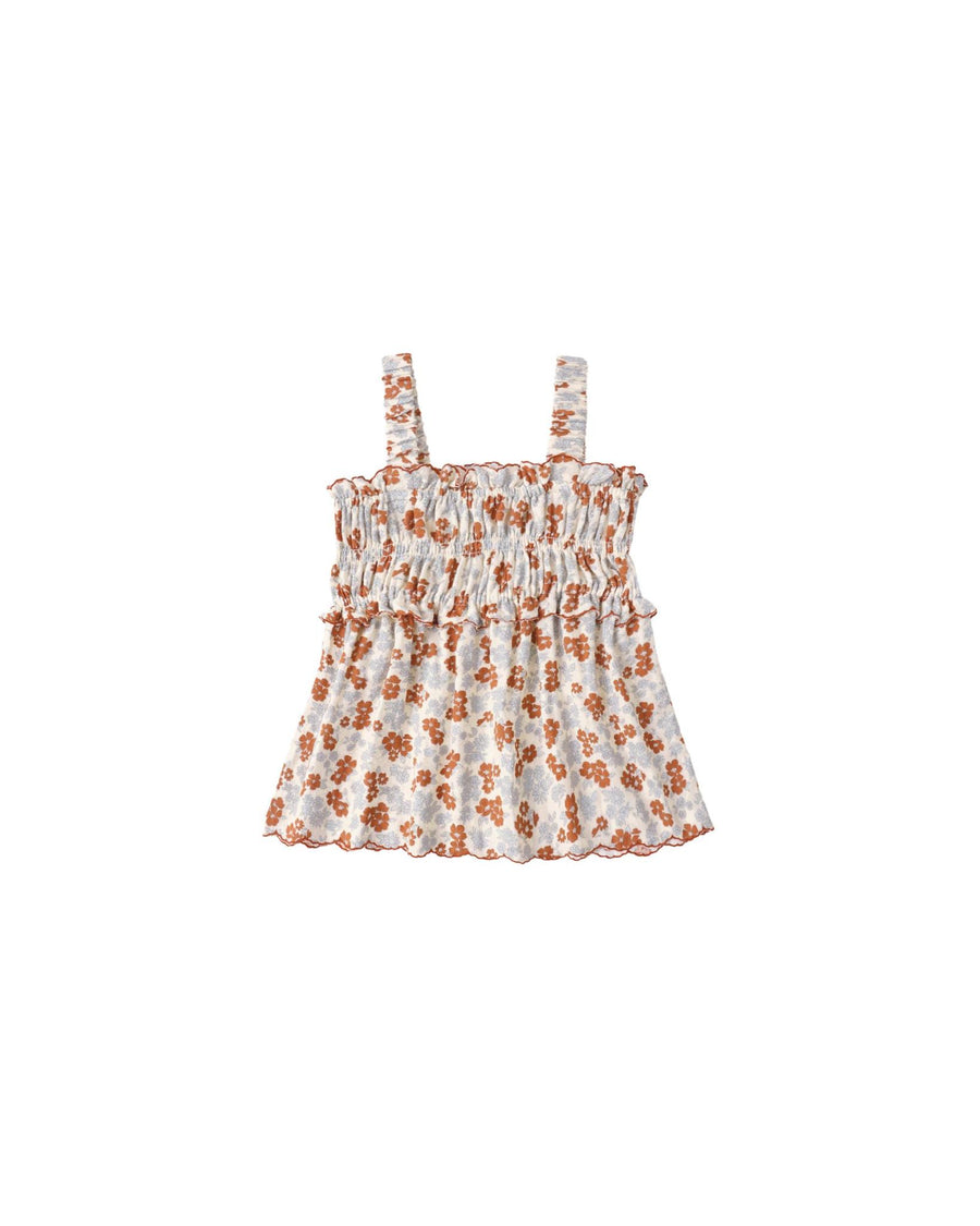 Smocked Tank - Americana Floral