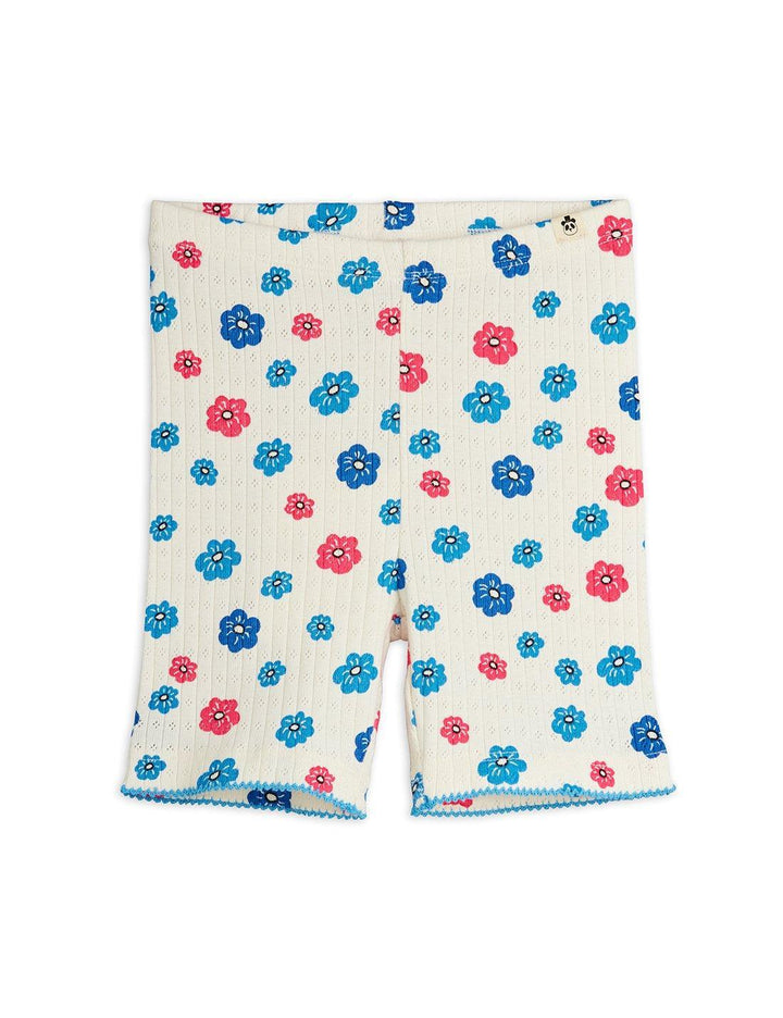 Flowers Pointelle Bike Shorts