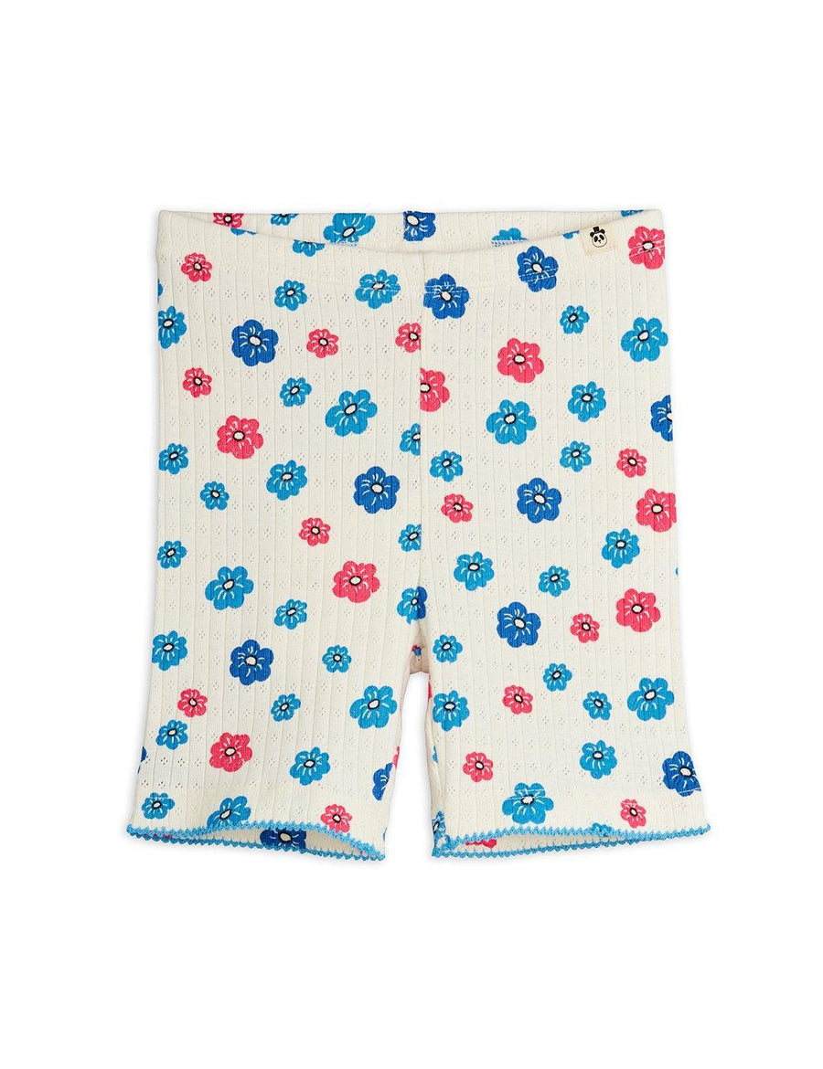 Flowers Pointelle Bike Shorts
