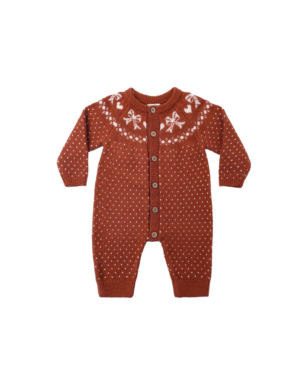 Fair Isle Romper - Ruby
