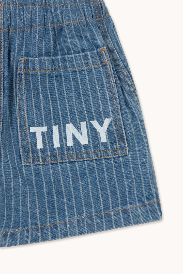 Stripes Denim Shorts