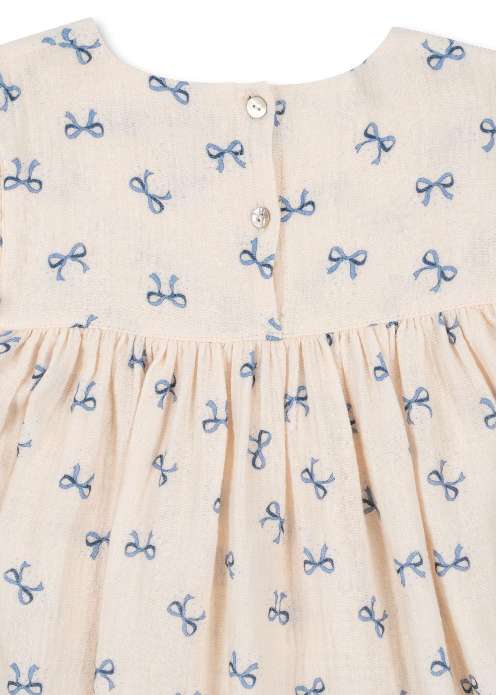 Coco Dress Bow Bleu
