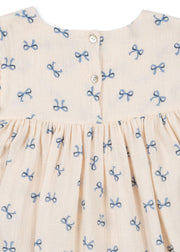 Coco Dress Bow Bleu