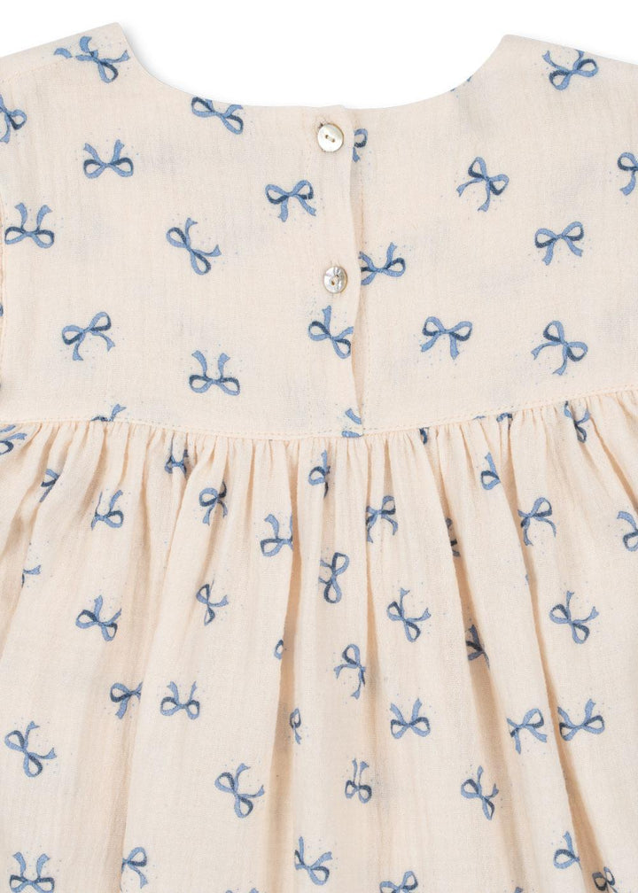 Coco Dress Bow Bleu