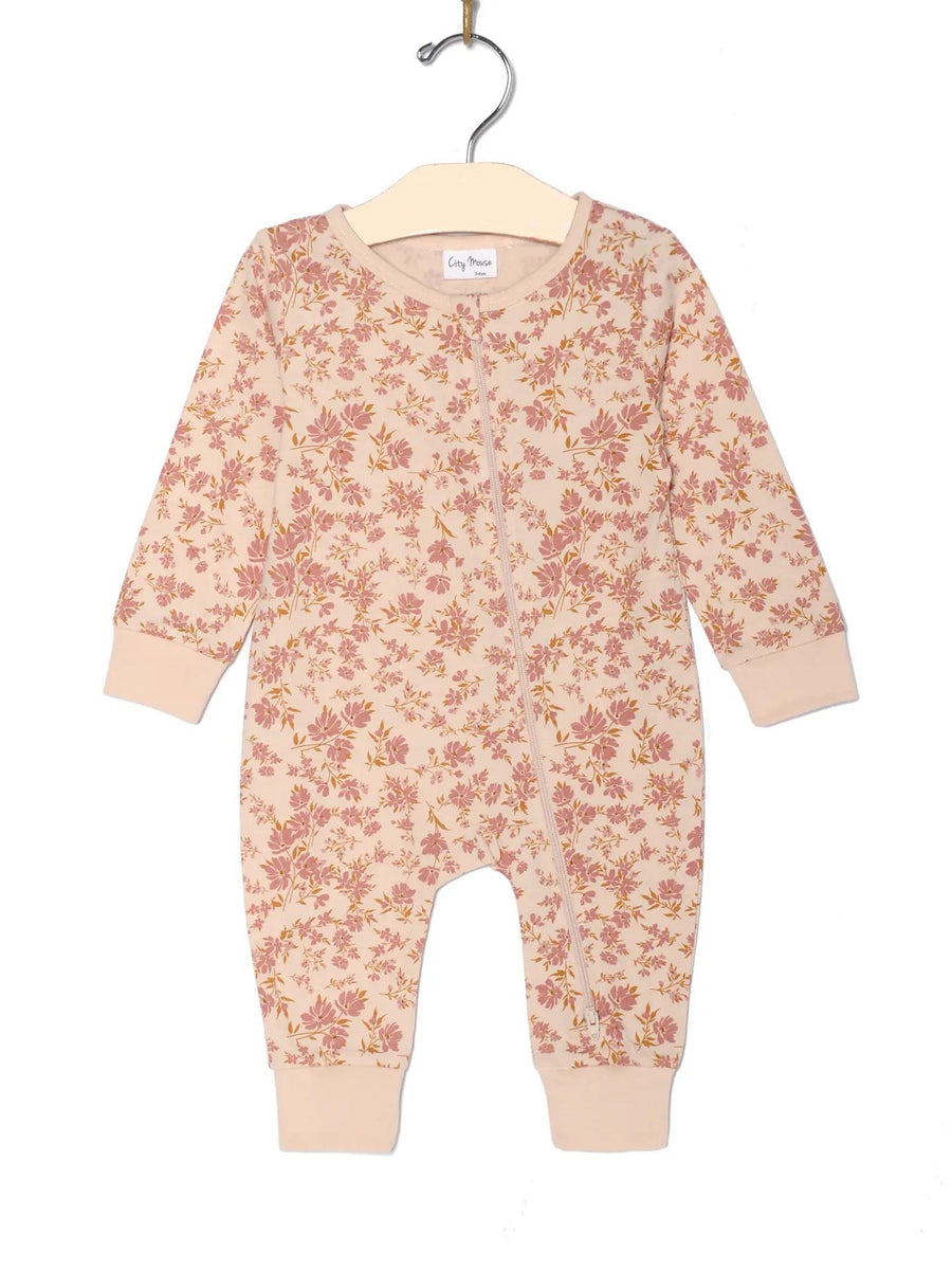 Zip Romper - Blush Floral