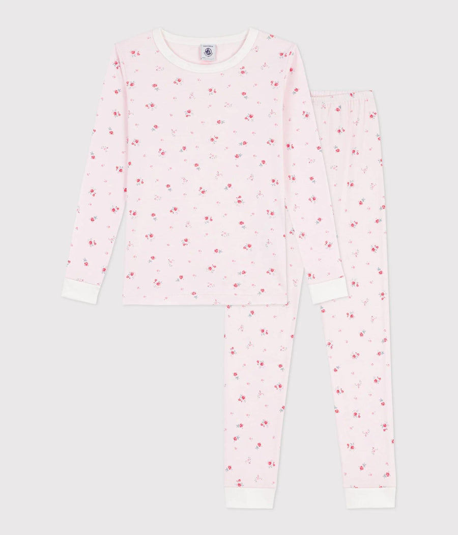 Girl Loungewear LS Floral - Pink