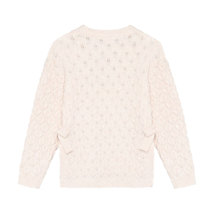 Cream Sweater with Side Bows