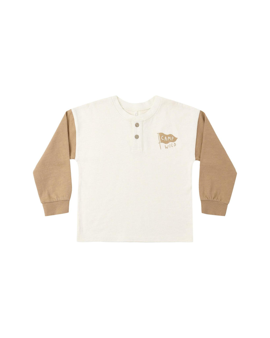 Relaxed Long Sleeve Henley - Camp Wild
