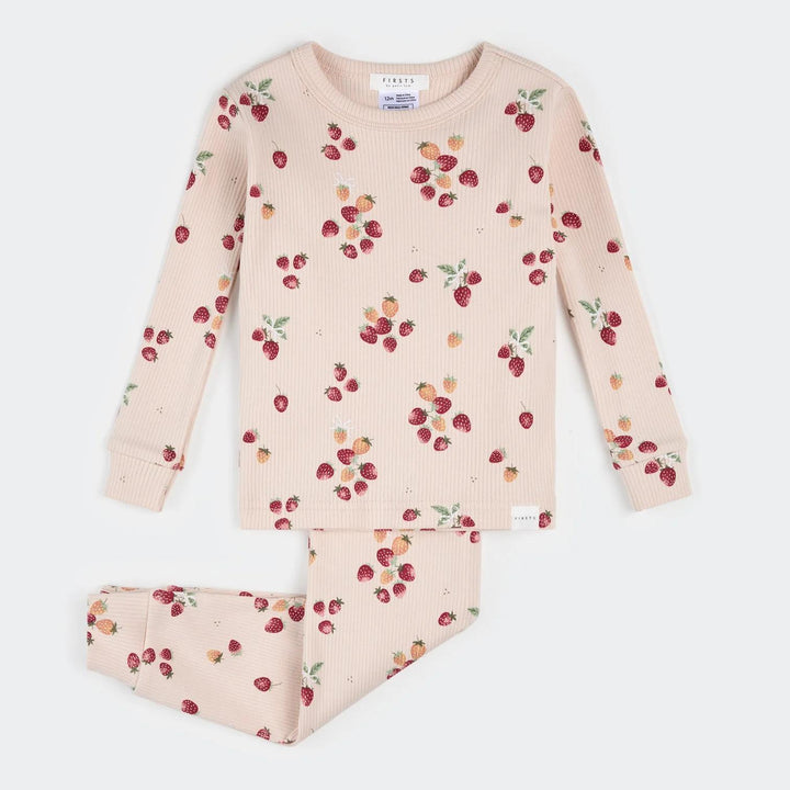 Strawberry Print PJ Set
