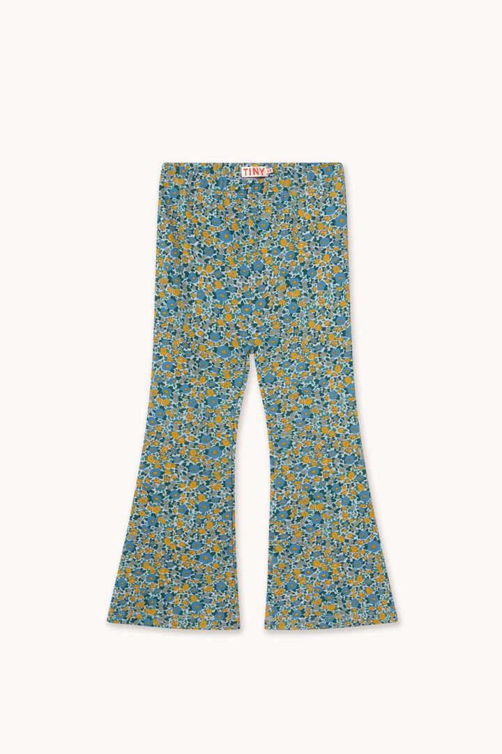 Flower Pattern Rib Pant
