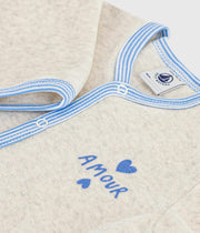 Baby Boy Velour Front Snap Footie