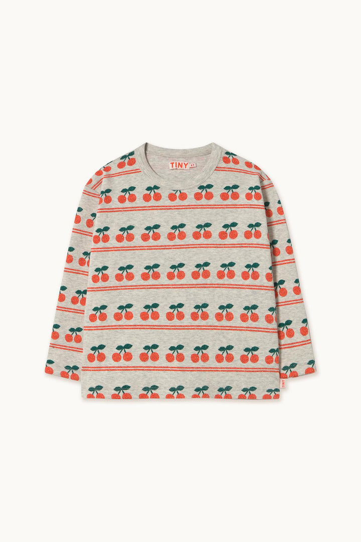 Cherry Pattern Rib Tee