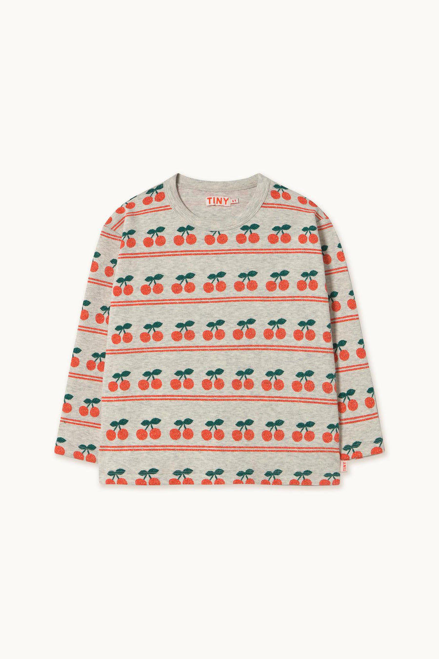 Cherry Pattern Rib Tee