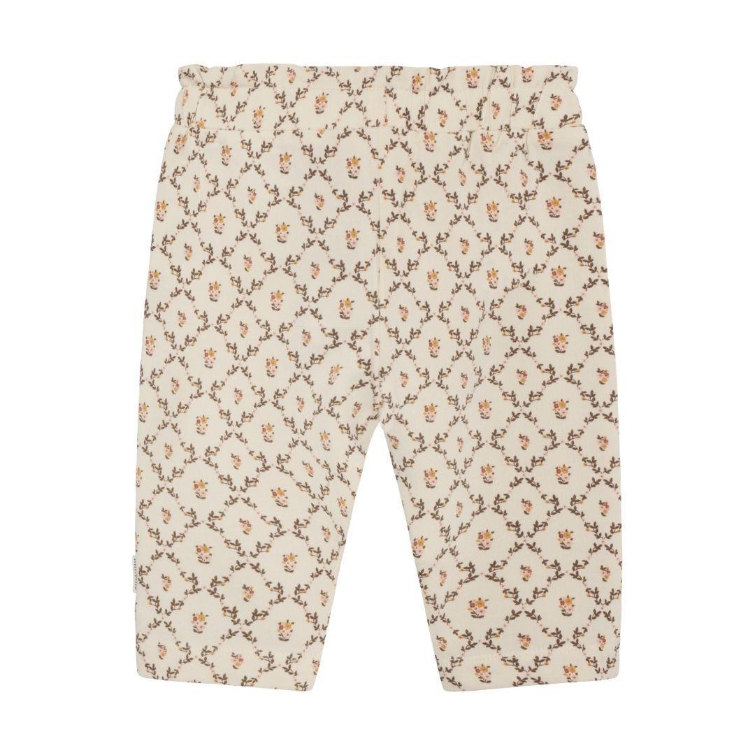 Cream Floral Vine Baby Pants