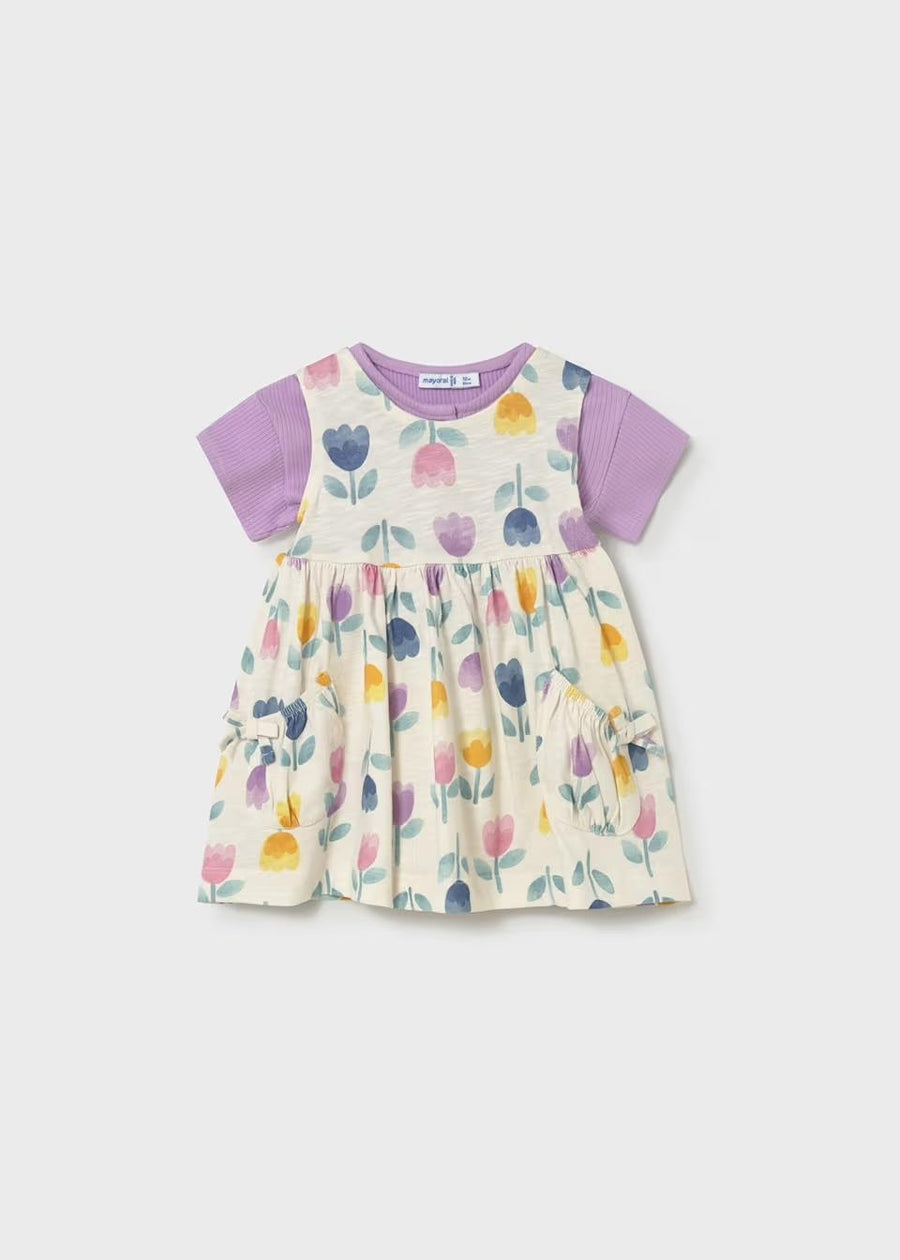 Floral Dress with Shirt