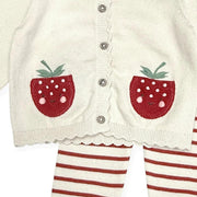 Strawberry Cardigan & Pants Set
