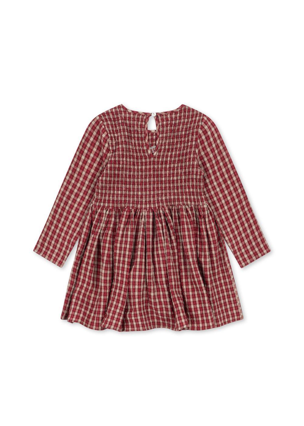 Elin Smock Dress - Brick Check