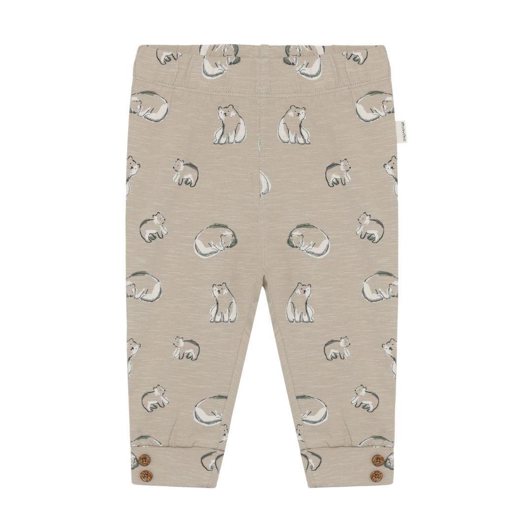 Stone Bear Print Baby Pants