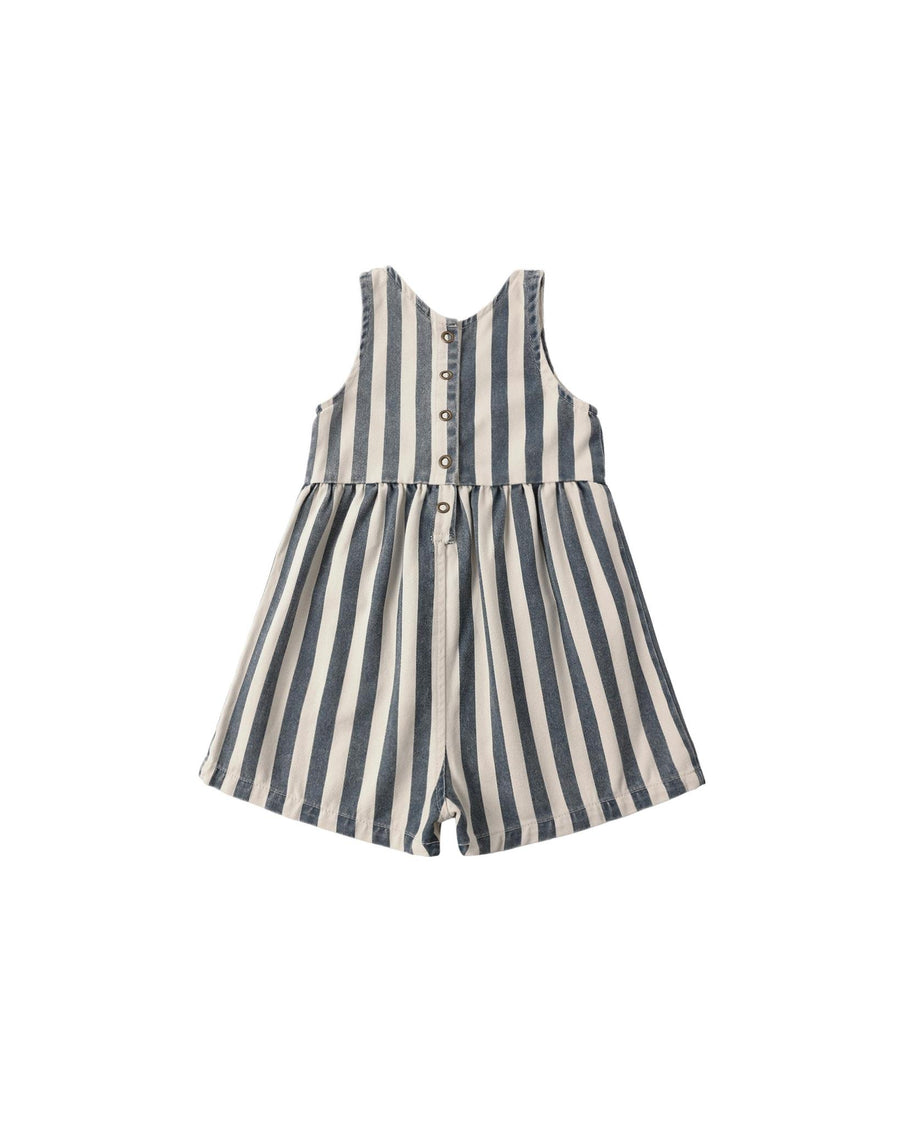 Dani Romper - Navy Stripe