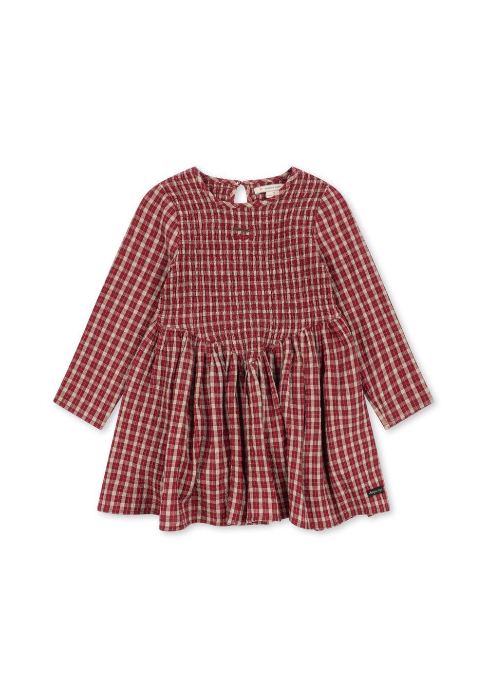 Elin Smock Dress - Brick Check