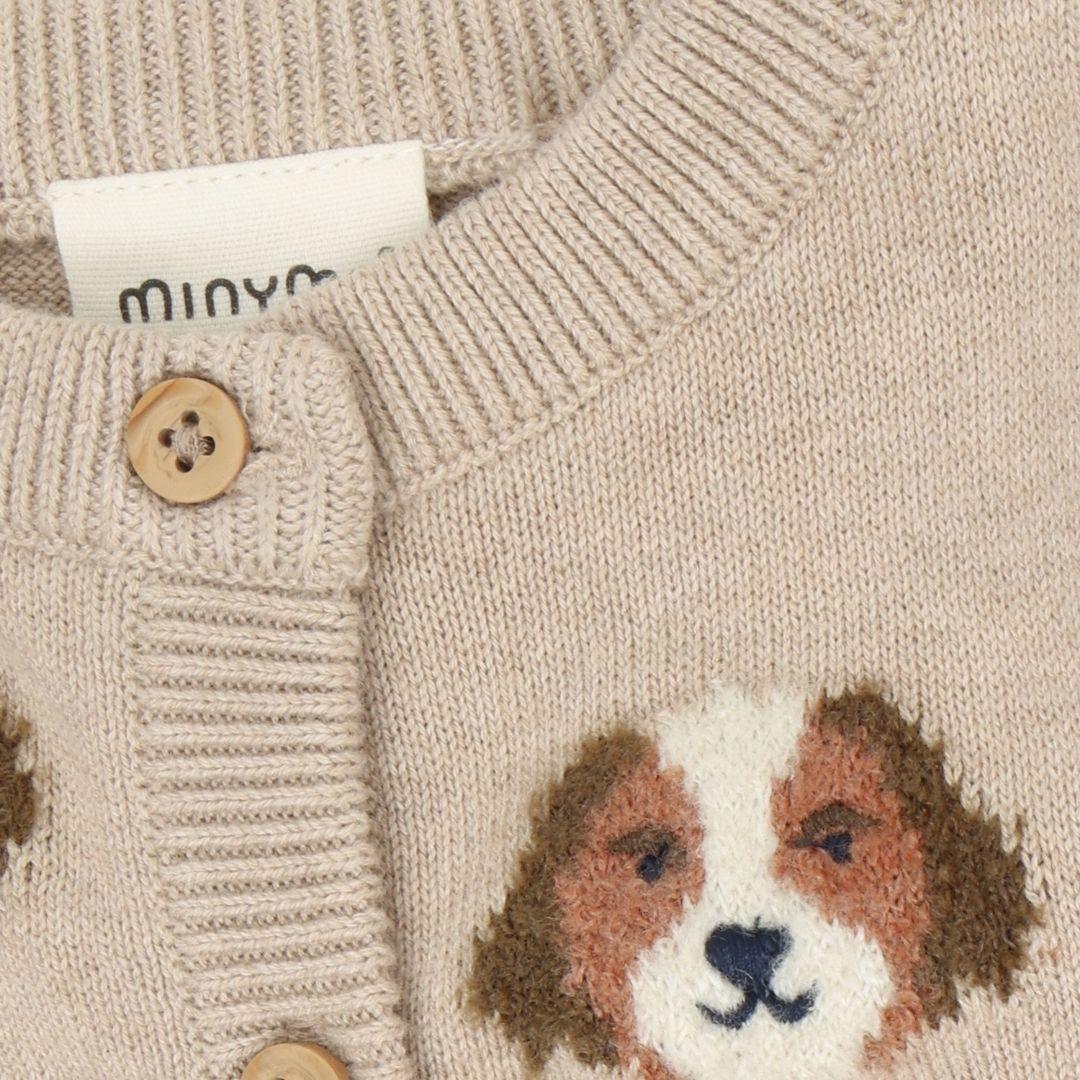 Oatmeal Puppy Knit Cardigan