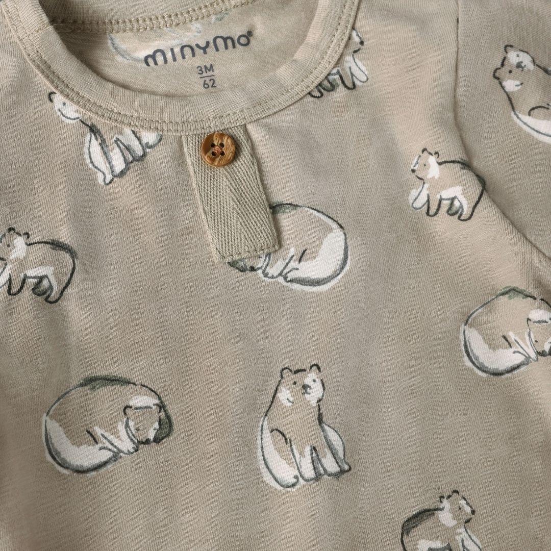 Stone Bear Print Onesie