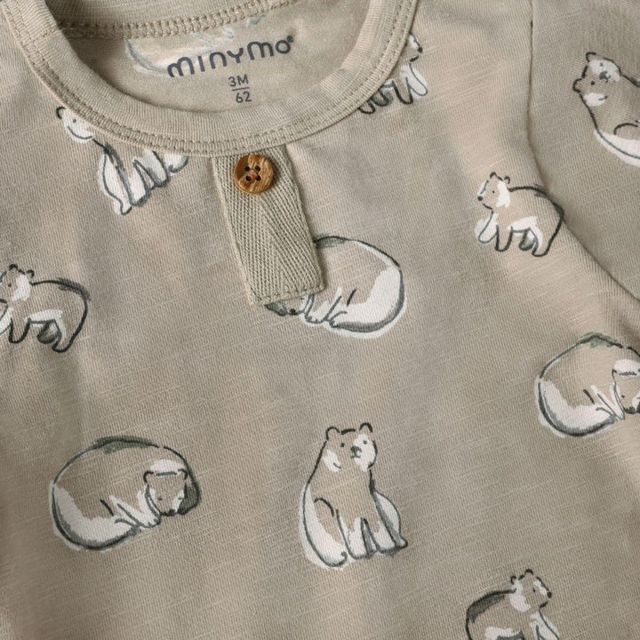 Stone Bear Print Onesie
