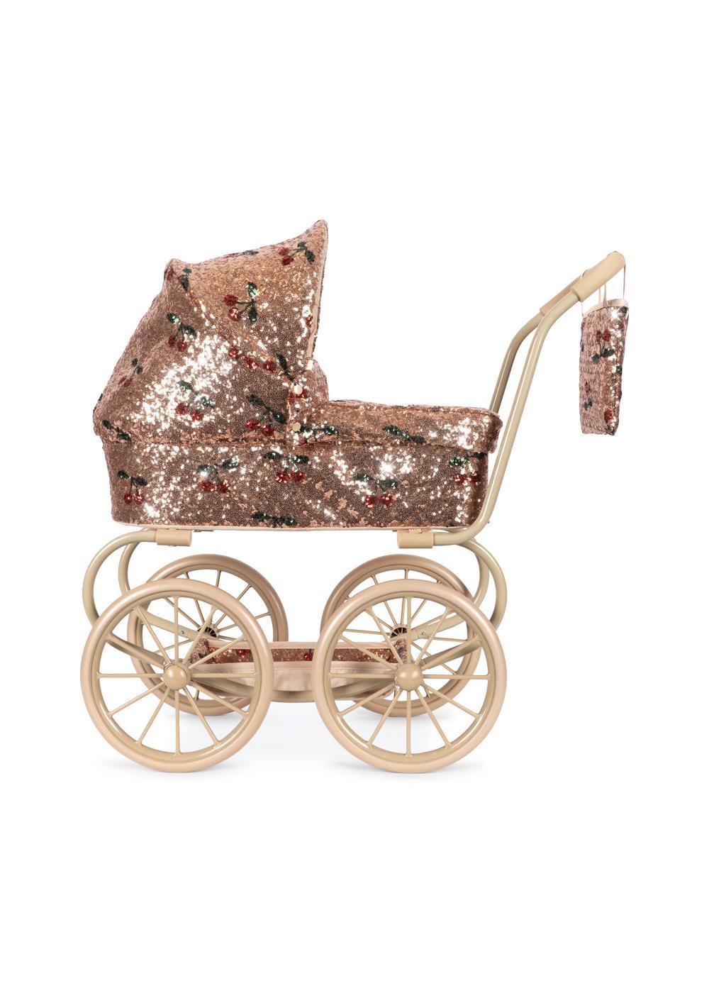 Sparkly Minnie Doll Pram - Cherry Sequin