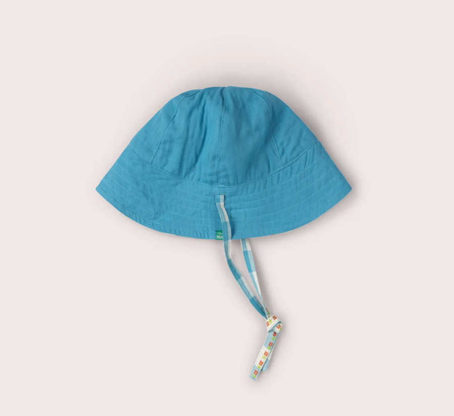 Blue Flowers Reversible Sunhat