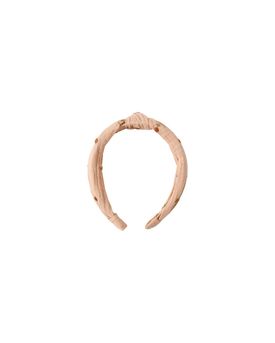 Knotted Headband Cherry Embroidery