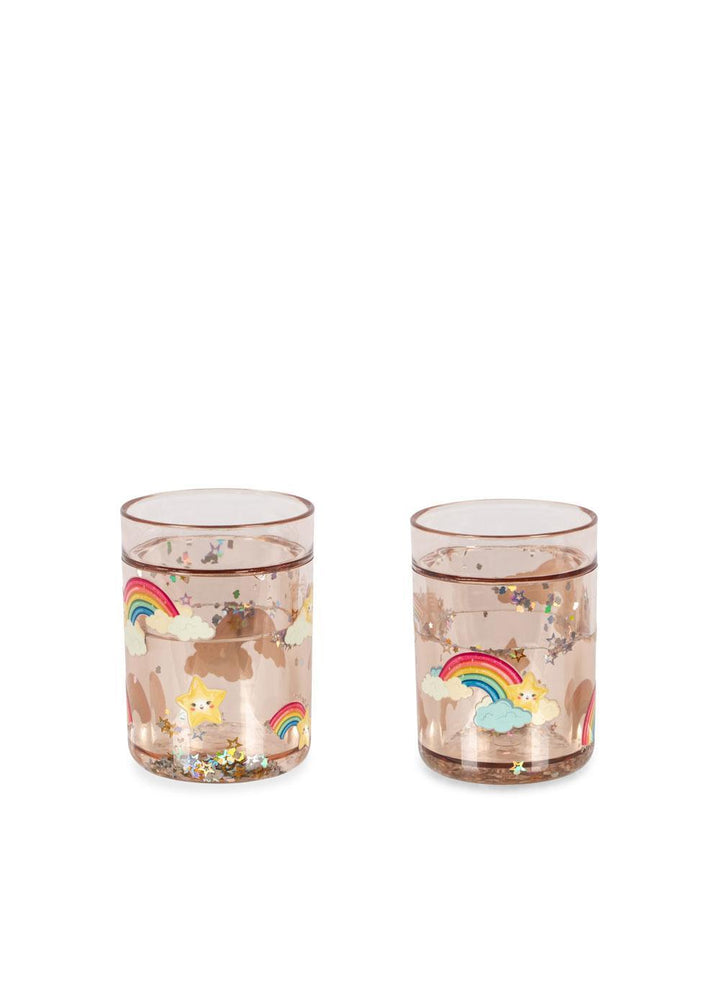 2 Pack Glitter Cups Rainbow