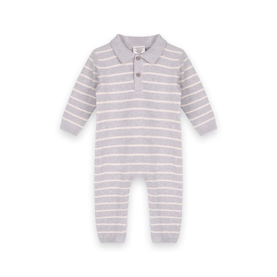 Stripe & Collar Jumpsuit