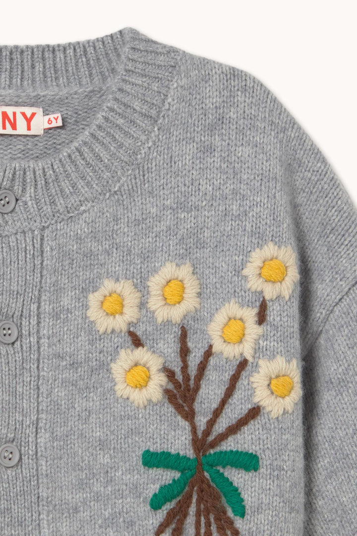 Flowers Cardigan - Grey