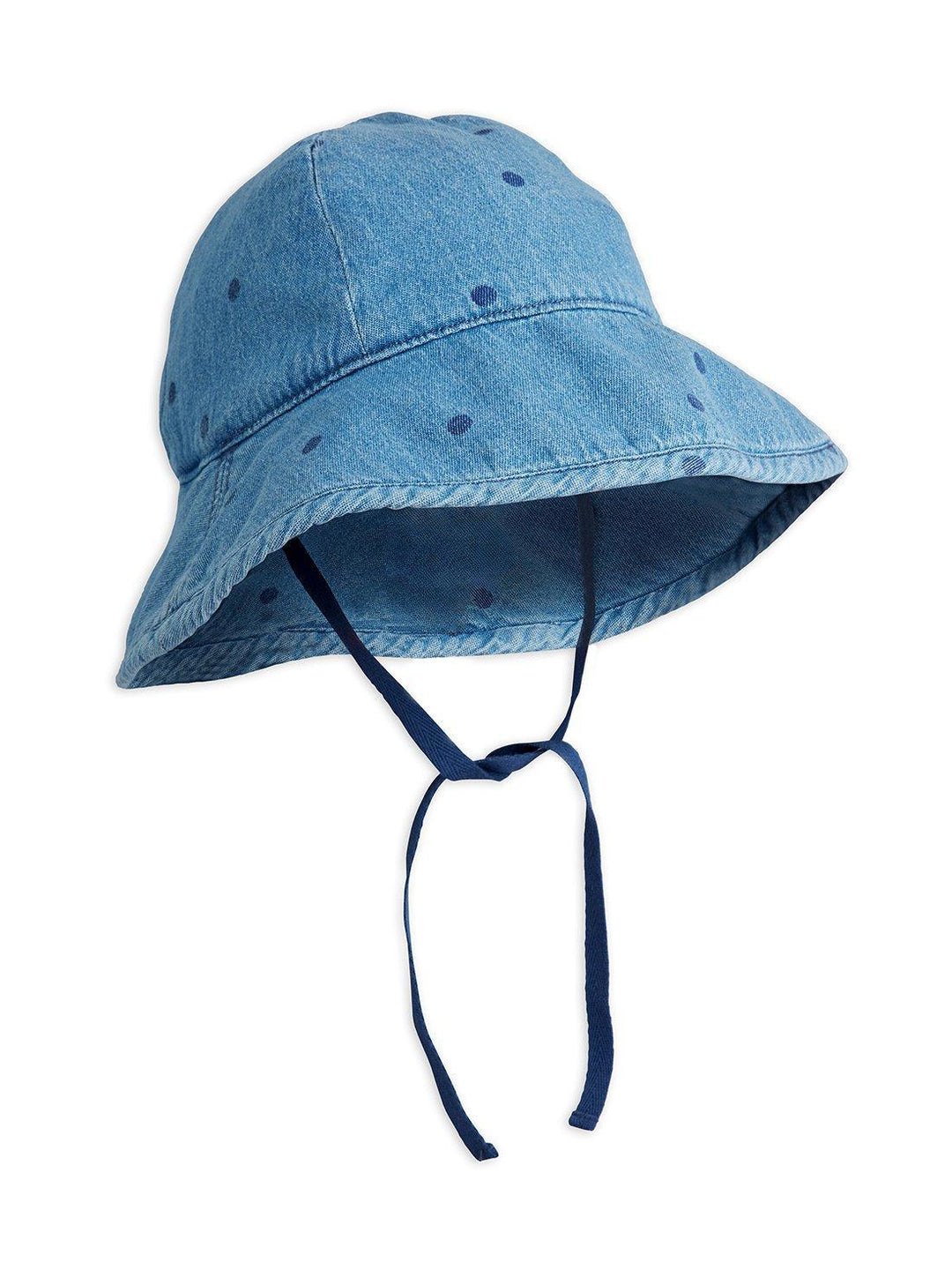Dotted Denim Sun Hat