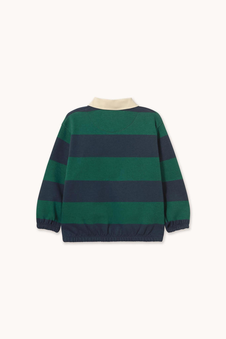 Navy Stripes Polo Sweatshirt
