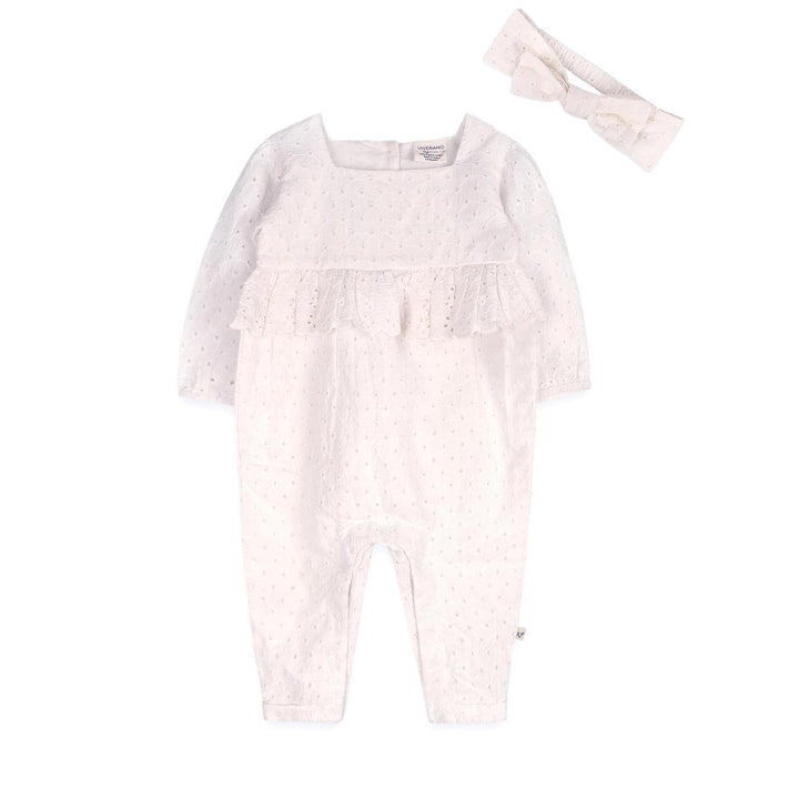 Astrid Schiffli Jumpsuit &amp; Headband