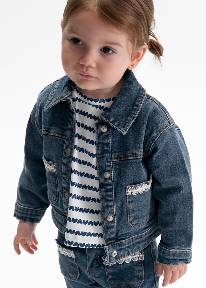 Denim Jacket with Lace