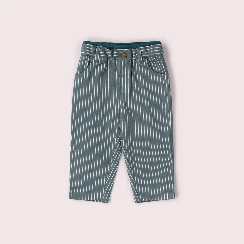 Navy Stripe Pocket Trousers