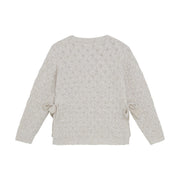 Beige Pullover Sweater with Bows