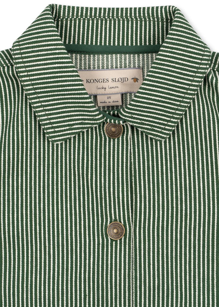 Luc Shirt Jacket - Milk Verte Stripe