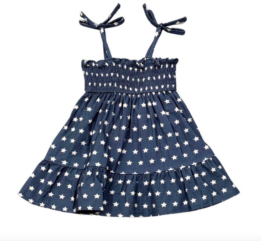 Tiered Mini Dress - Stars