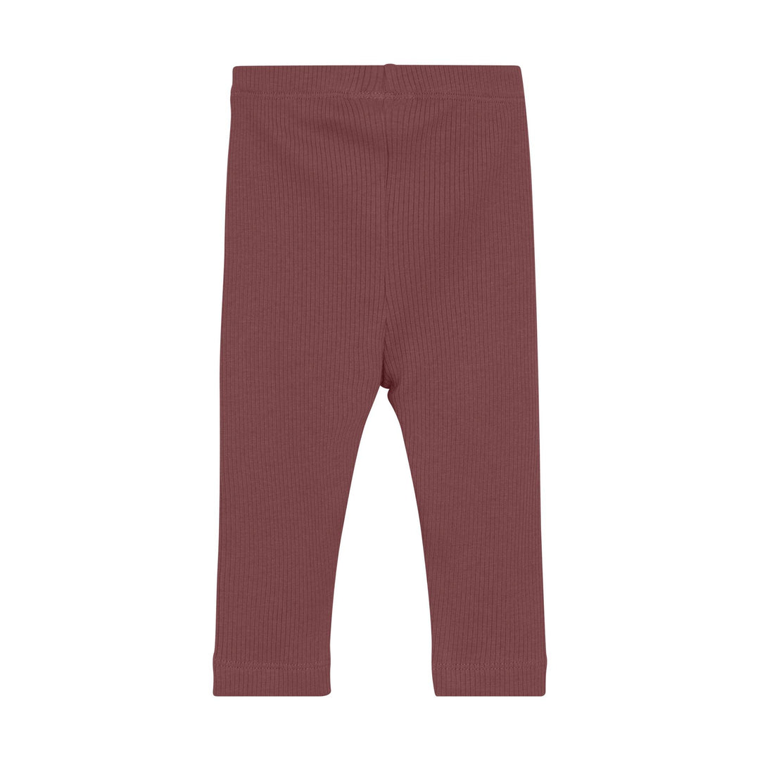 Burgundy Ribbed Leggings