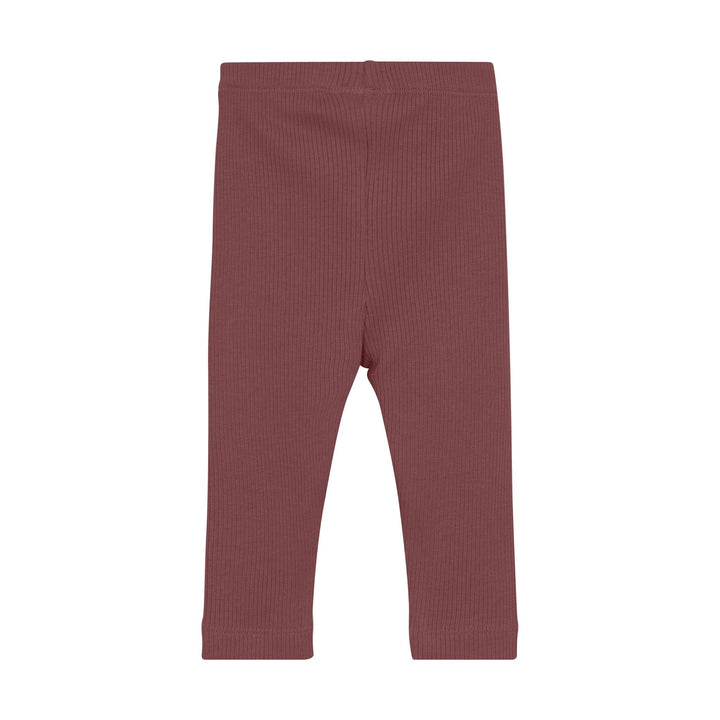 Burgundy Ribbed Leggings