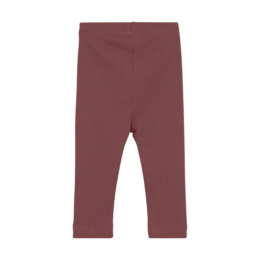 Burgundy Ribbed Leggings